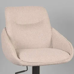 Beauty Barkruk verstelbaar Boucle creme