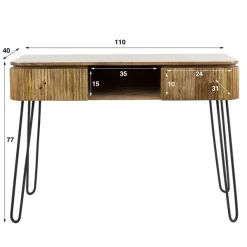 Belisa kaptafel 2 lades mangohout 110cm