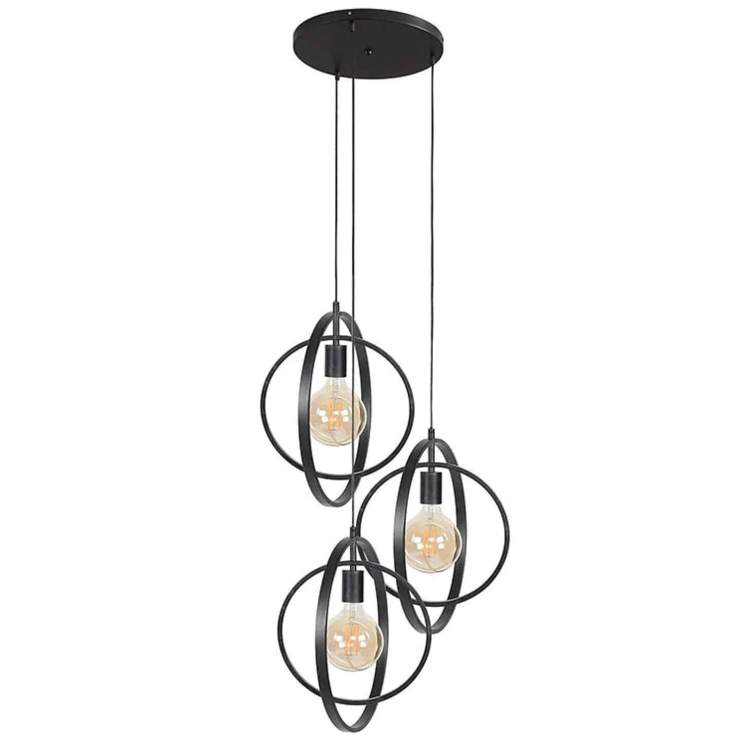 Bellamy 3-lichts hanglamp industrieel getrapt