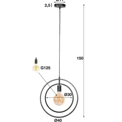 Bellamy 1-lichts hanglamp industrieel