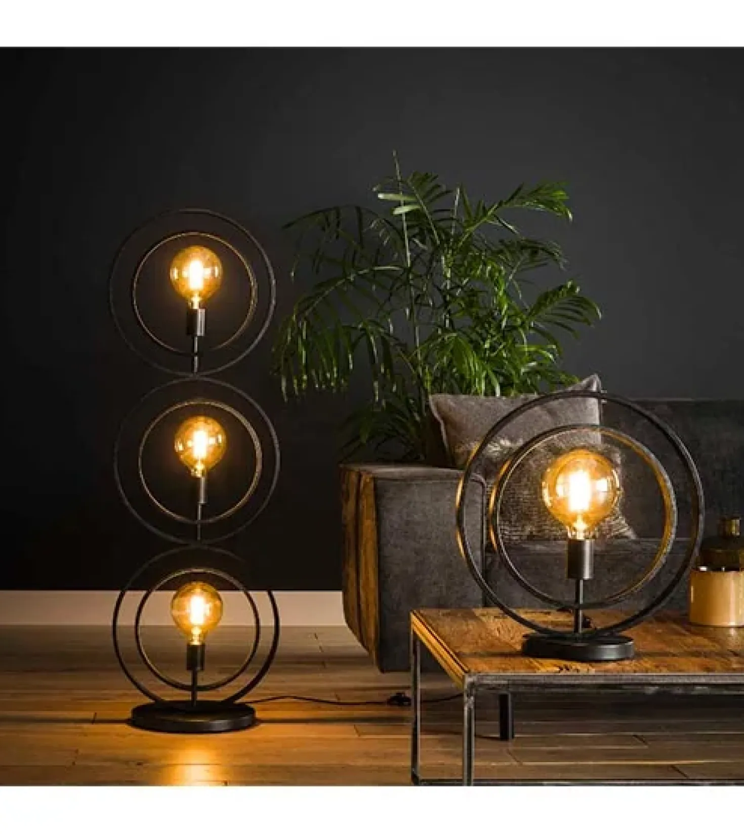 Bellamy 1-lichts tafellamp industrieel