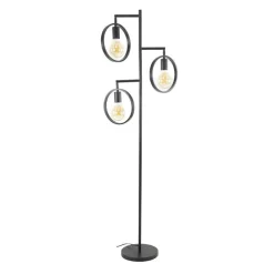 Bellivia Vloerlamp 3-lichts Charcoal Zwart