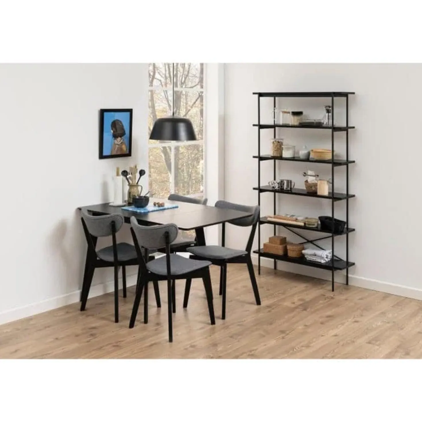 Belvero open Boekenkast Zwart 94cm