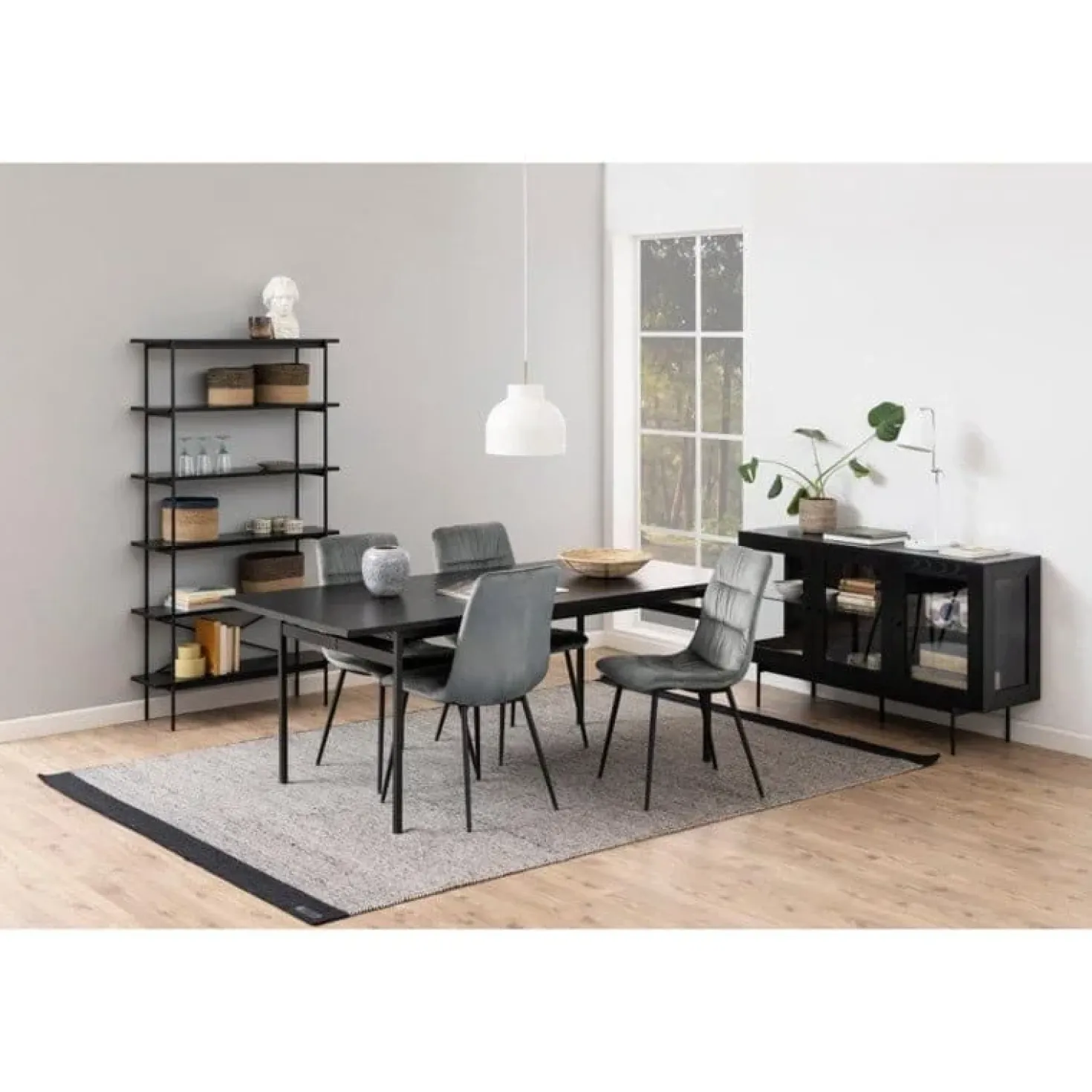 Belvero open Boekenkast Zwart 94cm