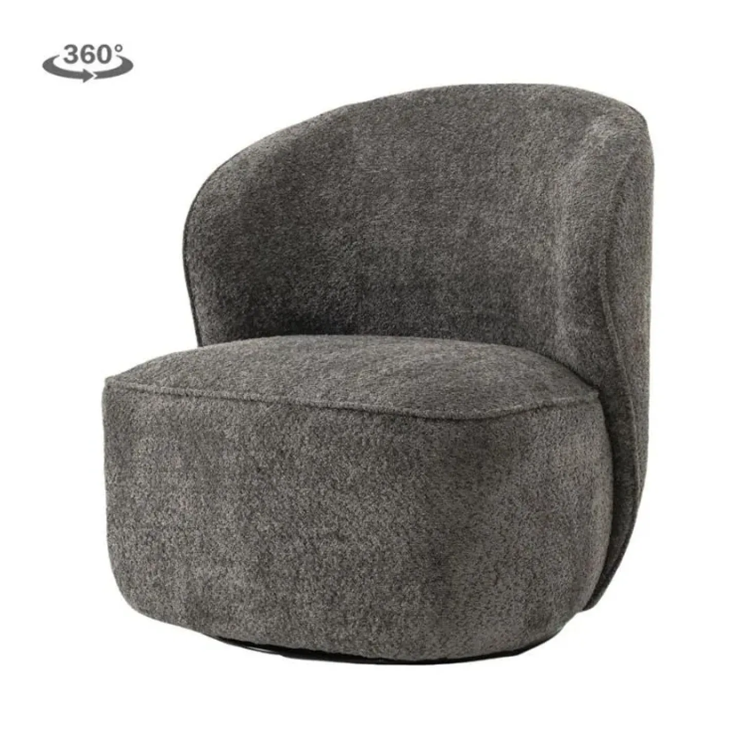 Belvi Fauteuil Donkergrijs draaibaar