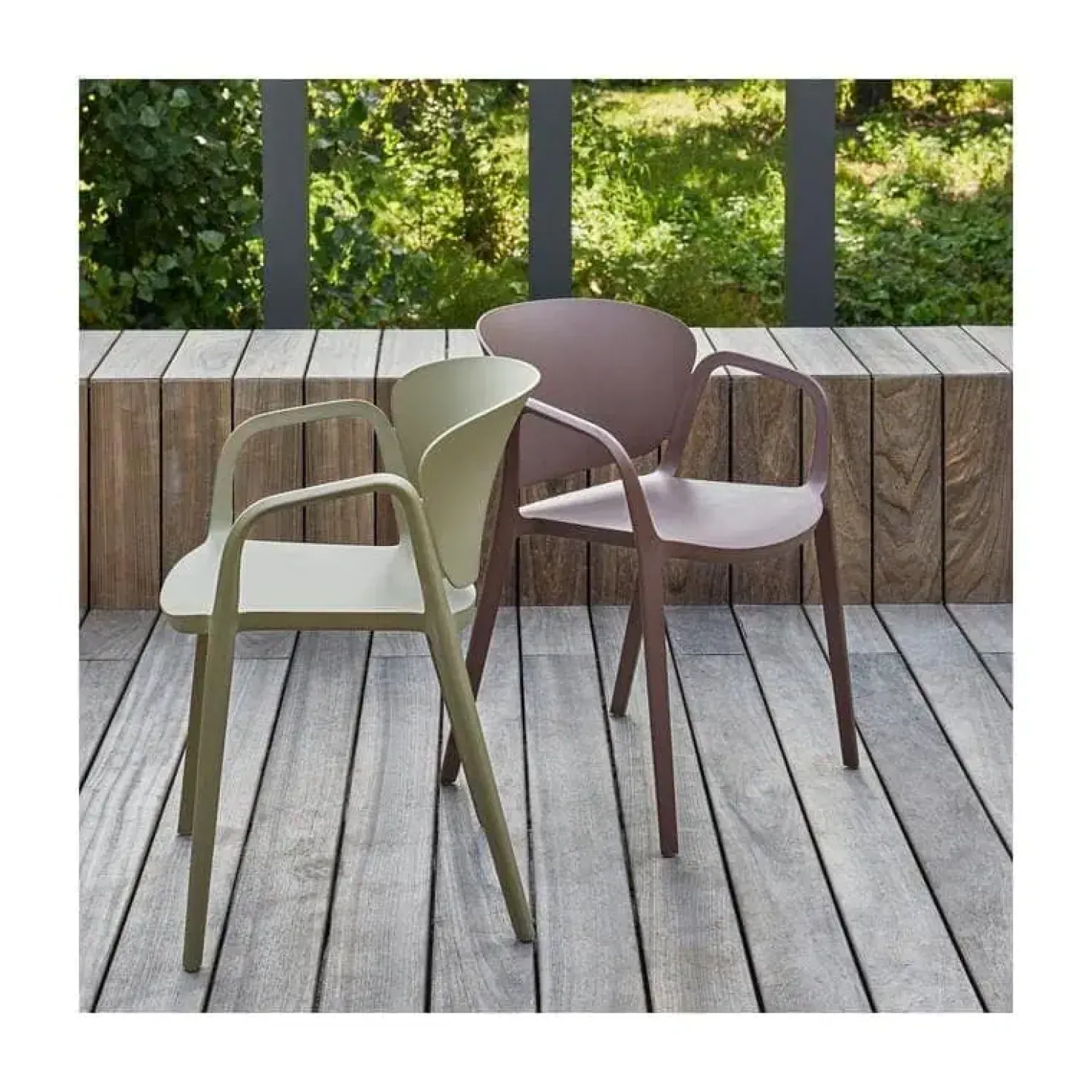 Bent Tuinstoel kunststof groen