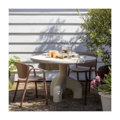 Bent Tuinstoel kunststof zalmroze