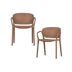 Bent Tuinstoel kunststof zalmroze