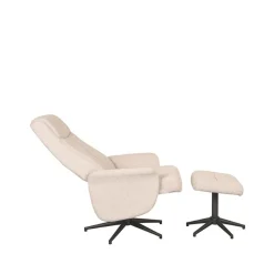Bergen Fauteuil Naturel Boucle incl. Hocker