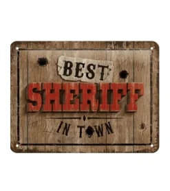Best sheriff in town - metalen bord