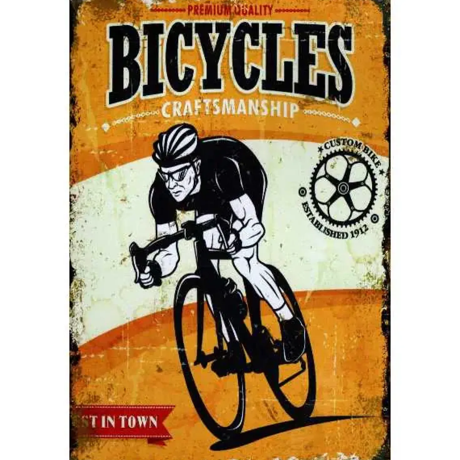 Bicycles - metalen bord