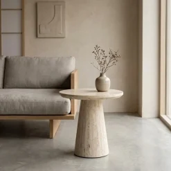 Bijzettafel Aime 45×45 beige
