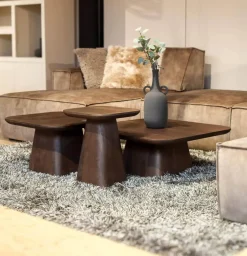 Bijzettafel Aron vierkant 40×40 bruin