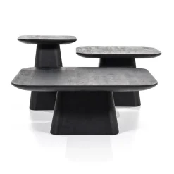 Bijzettafel Aron vierkant 40×40 zwart