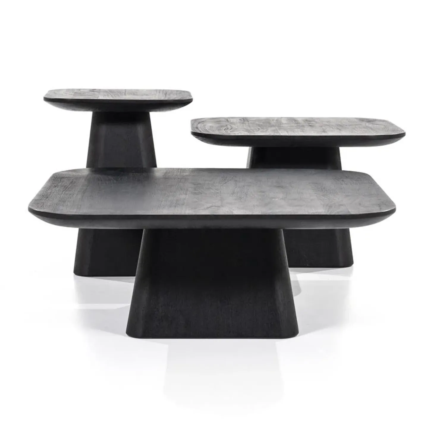 Bijzettafel Aron vierkant 40×40 zwart