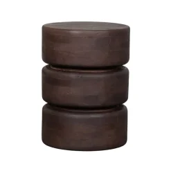 Bijzettafel Milly Espresso Mangohout 35cm