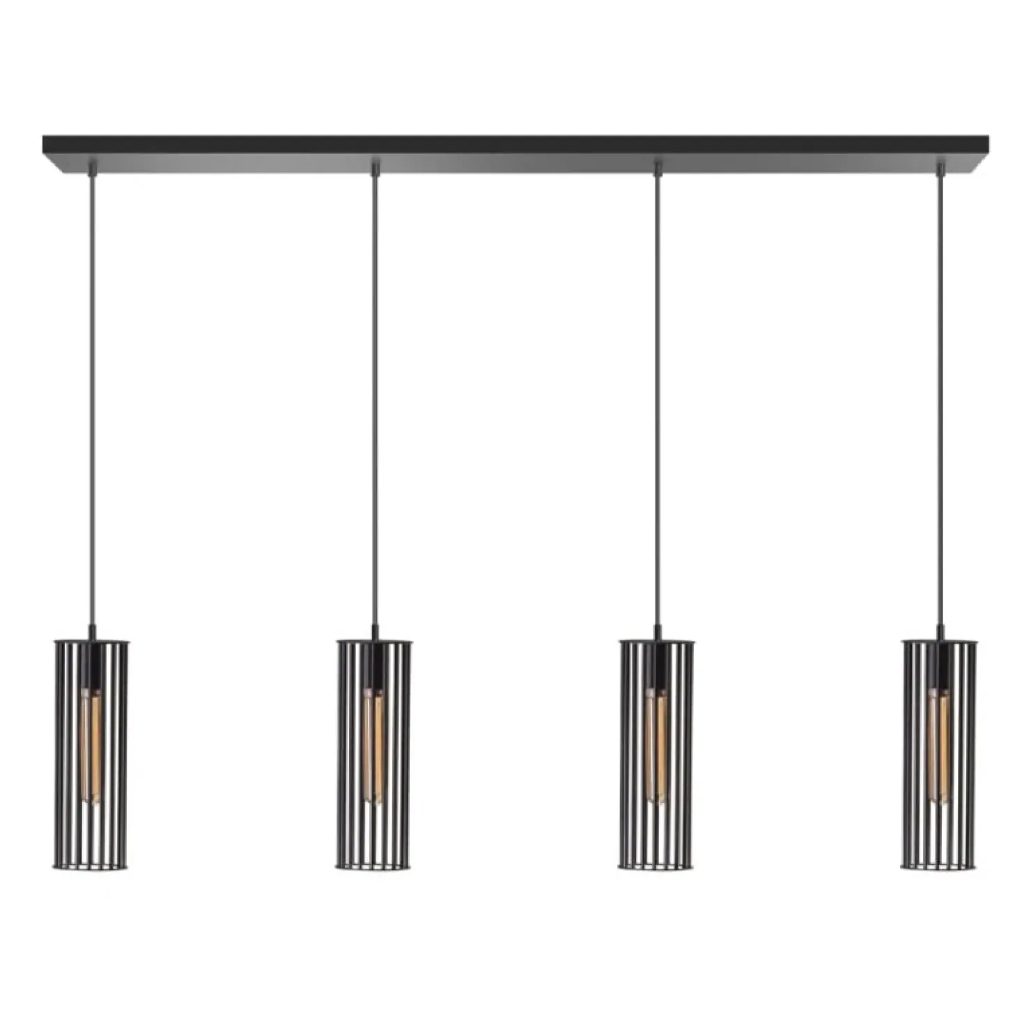 Birdy 4-lichts hanglamp zwart