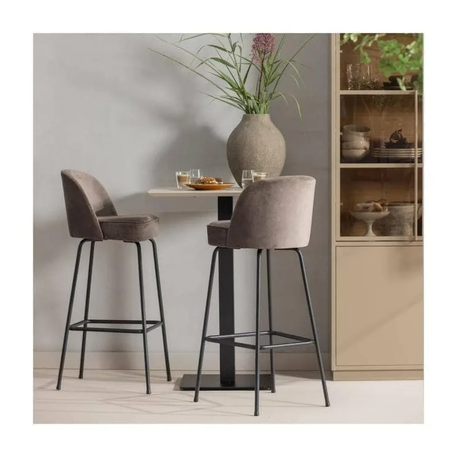Bistro Bartafel poot metaal zwart