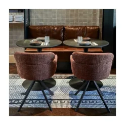 Bistro Tafelpoot trompet metaal zwart
