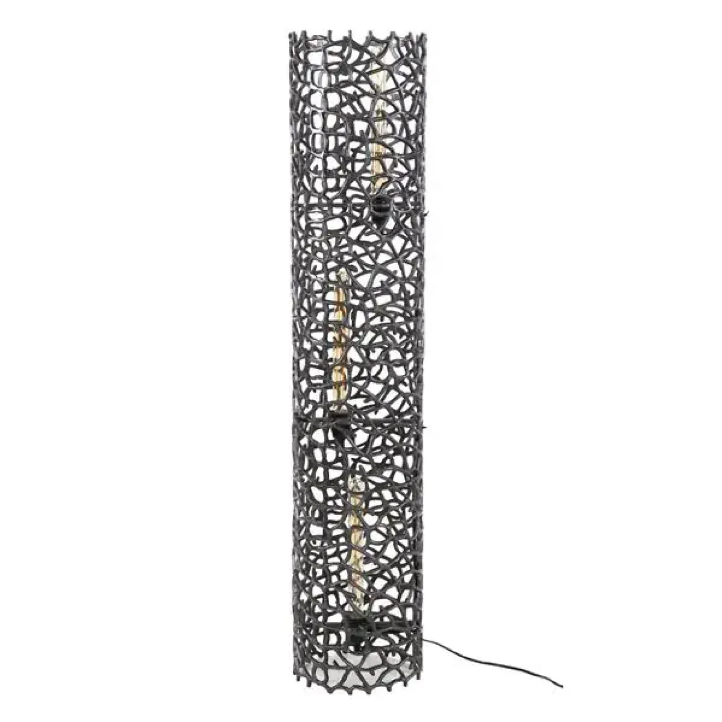 Blaine 3-lichts Vloerlamp Zwart nikkel XL