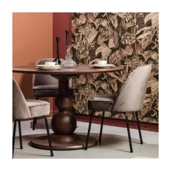 Blanco ronde Eettafel mangohout walnoot 120cm