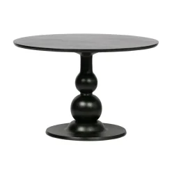 Blanco ronde Eettafel mangohout zwart 120cm