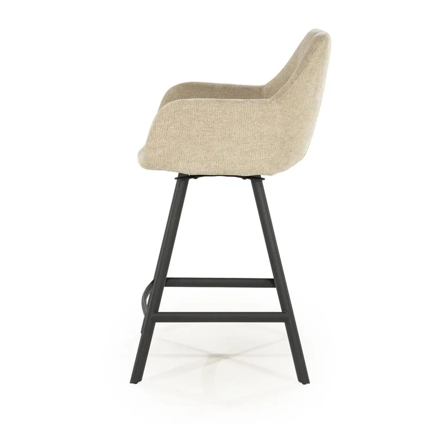 Bliss Barstoel met armleuning Taupe