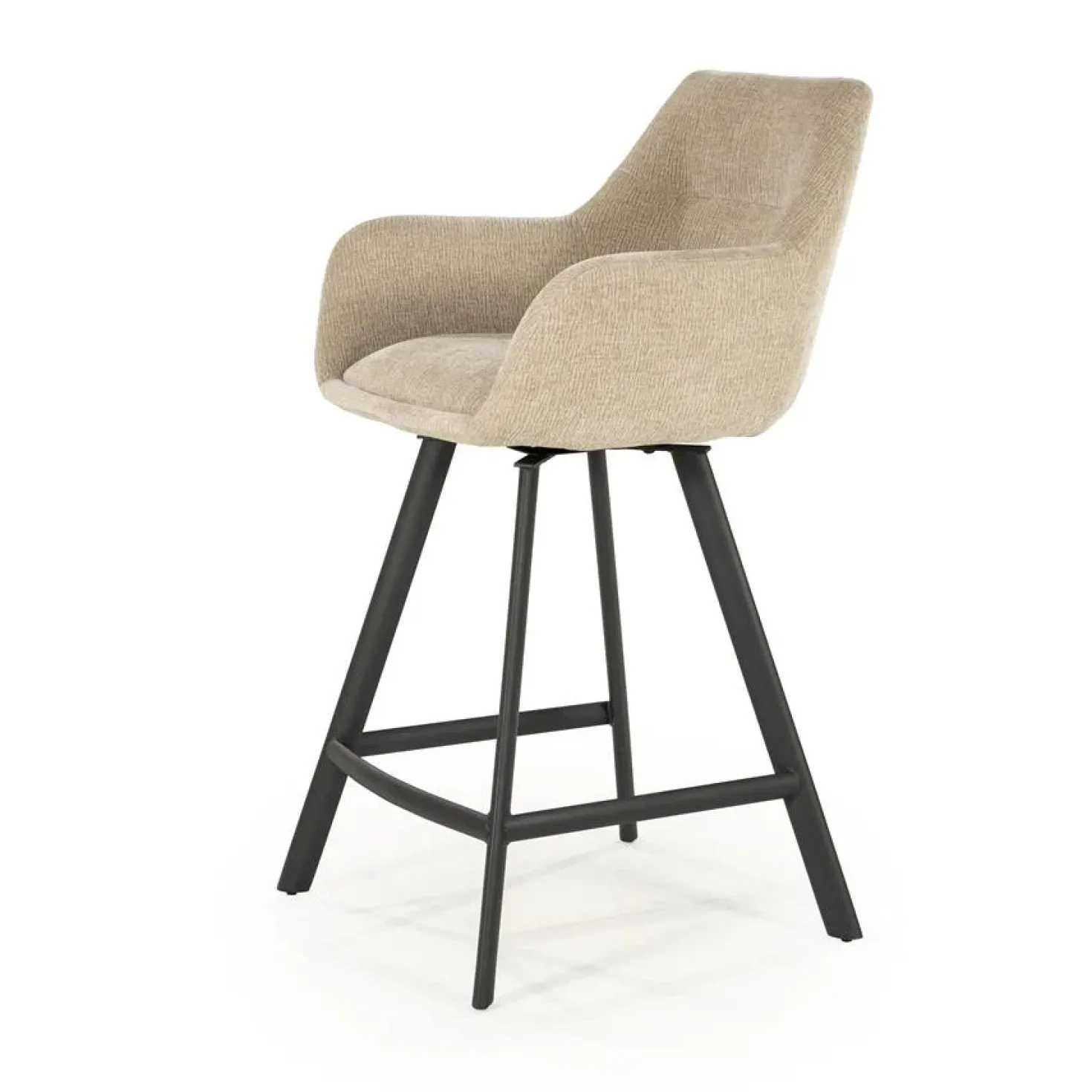 Bliss Barstoel met armleuning Taupe