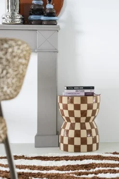 Blocsy Bijzettafel rond Bruin 33cm