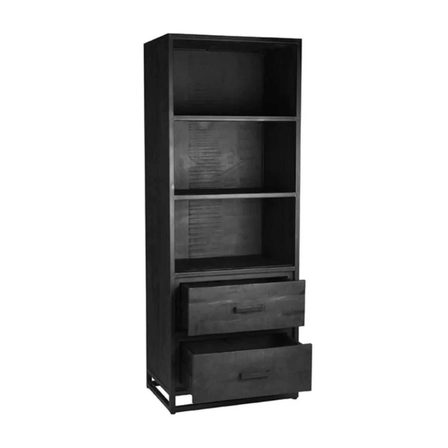 Boekenkast Chili Zwart Mangohout 70cm