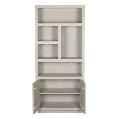 Boekenkast Dortmund mangohout zand 5 vakken 90cm