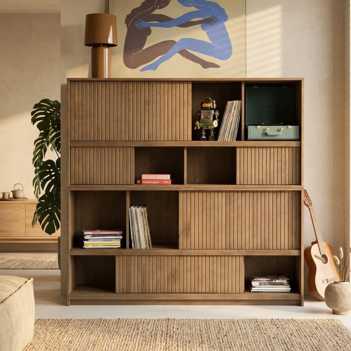 Boekenkast Milo Bruin 180cm