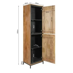 Boekenkast Sindacco Naturel dicht 60 cm