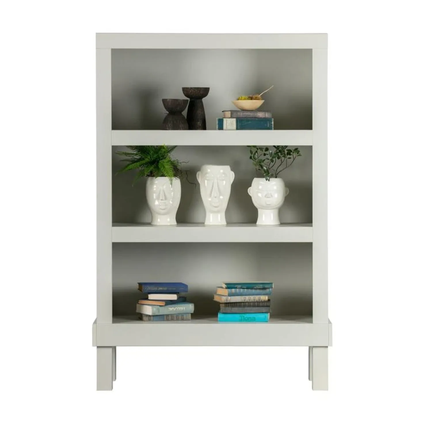 Bonk Open kast grenen grijs 107cm