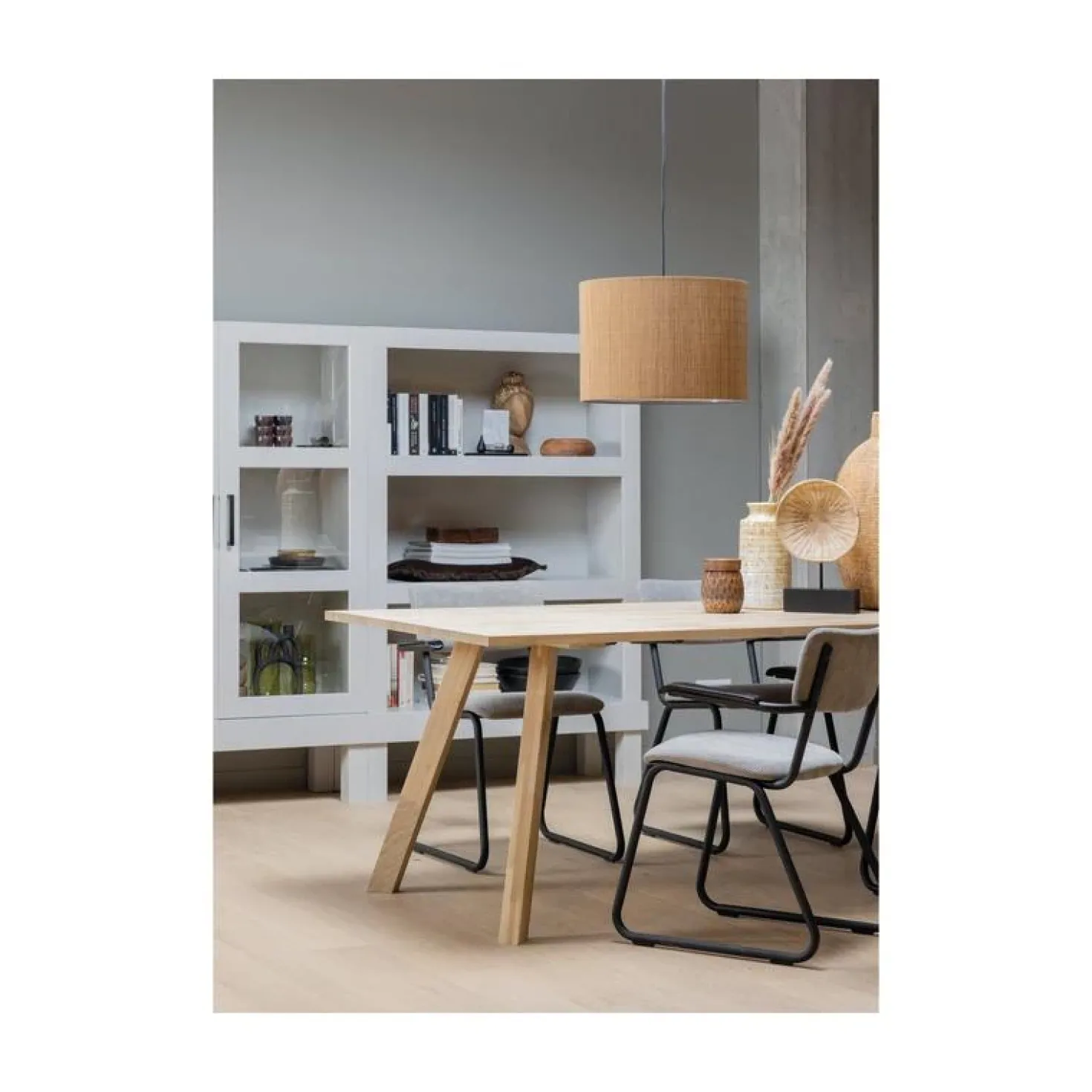 Bonk Open kast grenen grijs 107cm