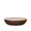 Bowl Salontafel rond Espresso Travertin 90 cm