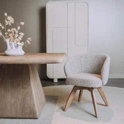 Brescia Eetkamerstoel beige wit