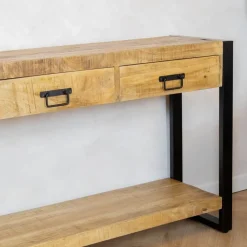 Britt sidetable industrieel mangohout 150cm