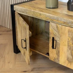 Britt Tv meubel 2 deuren 2 lades Mangohout 150cm