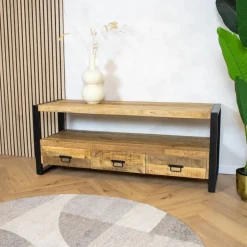 Britt tv meubel industrieel mangohout 150cm