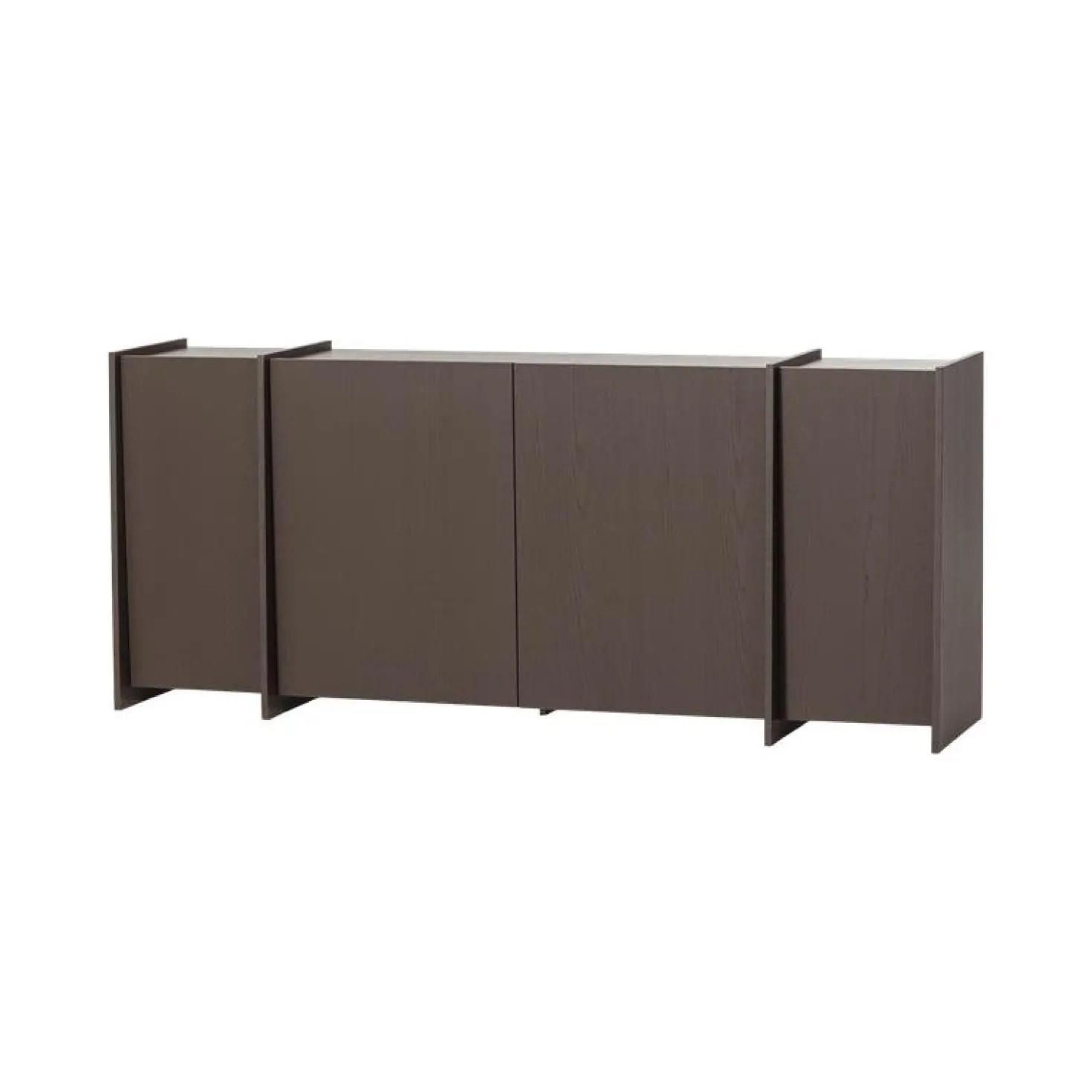 Brock Dressoir Essen fineer Middenbruin 200cm