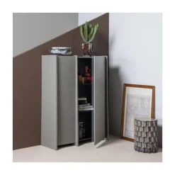 Brock Kledingkast 2-deurs Essen fineer Warmgrijs 102cm