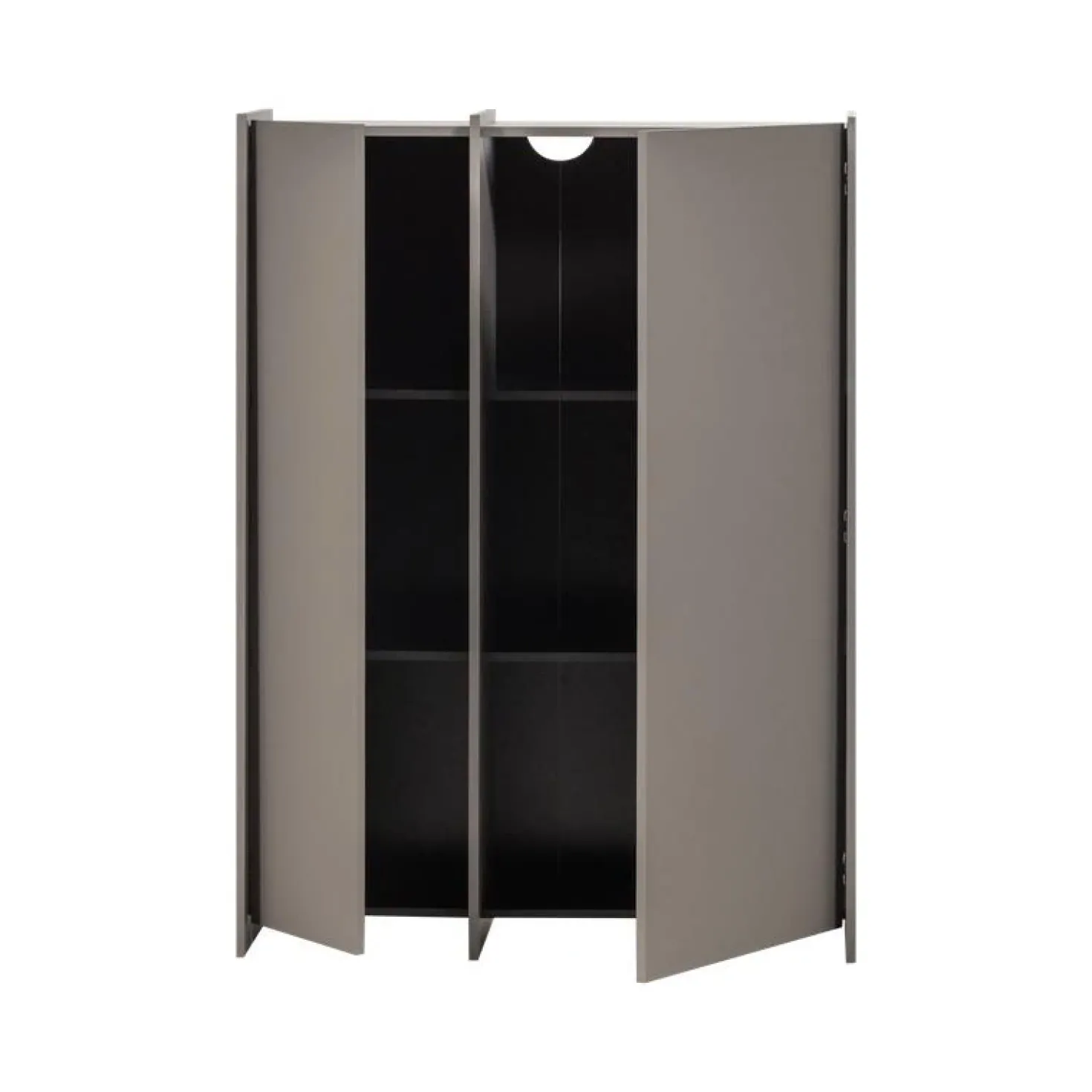 Brock Kledingkast 2-deurs Essen fineer Warmgrijs 102cm