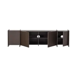 Brock Tv meubel Essen fineer Middenbruin 200cm