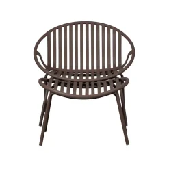 Bruce Tuin loungestoel met hocker paars/bruin