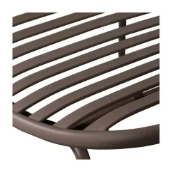 Bruce Tuin loungestoel met hocker paars/bruin
