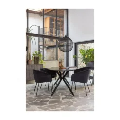 Bruno Ovale Eettafel zwart 220cm