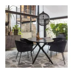 Bruno Ovale Eettafel zwart 220cm