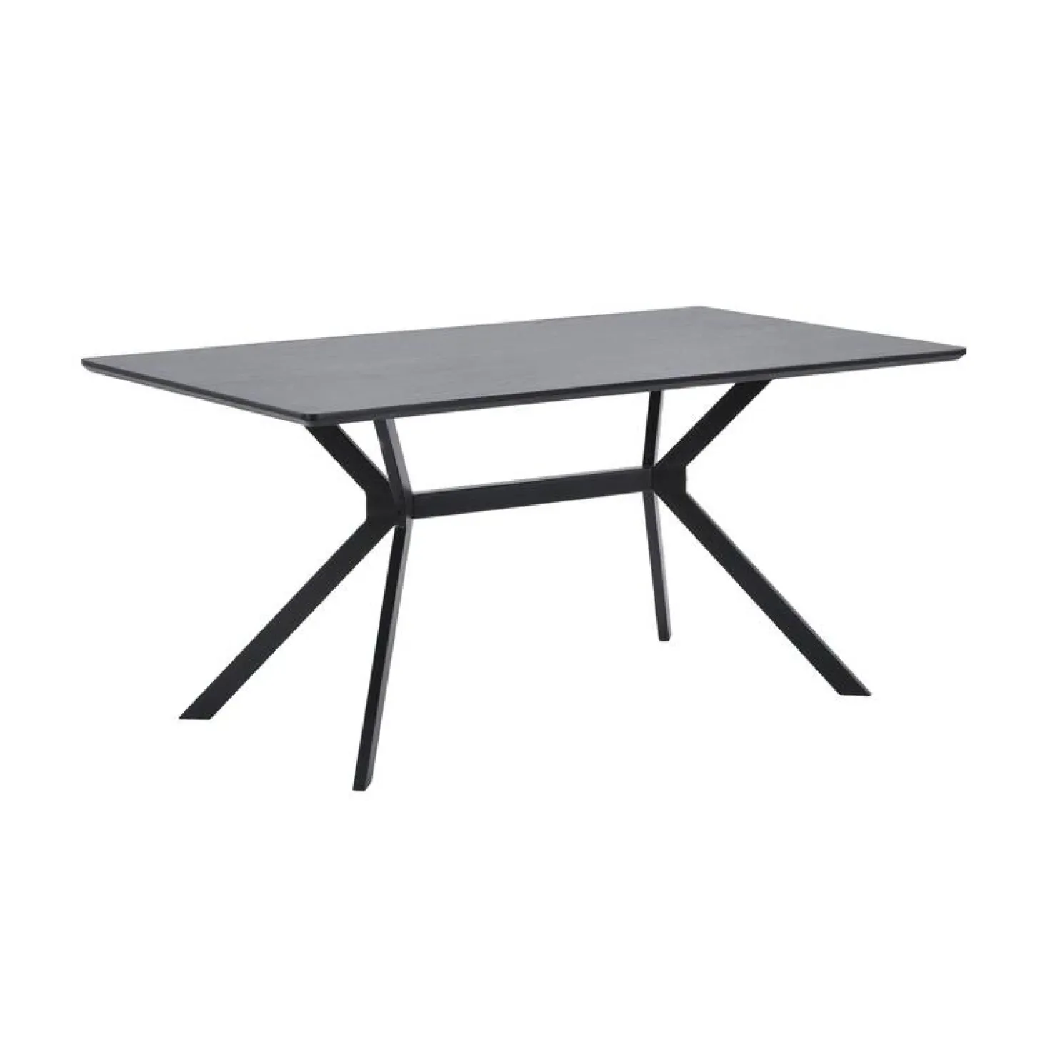 Bruno Rechthoekige Eettafel zwart 160cm