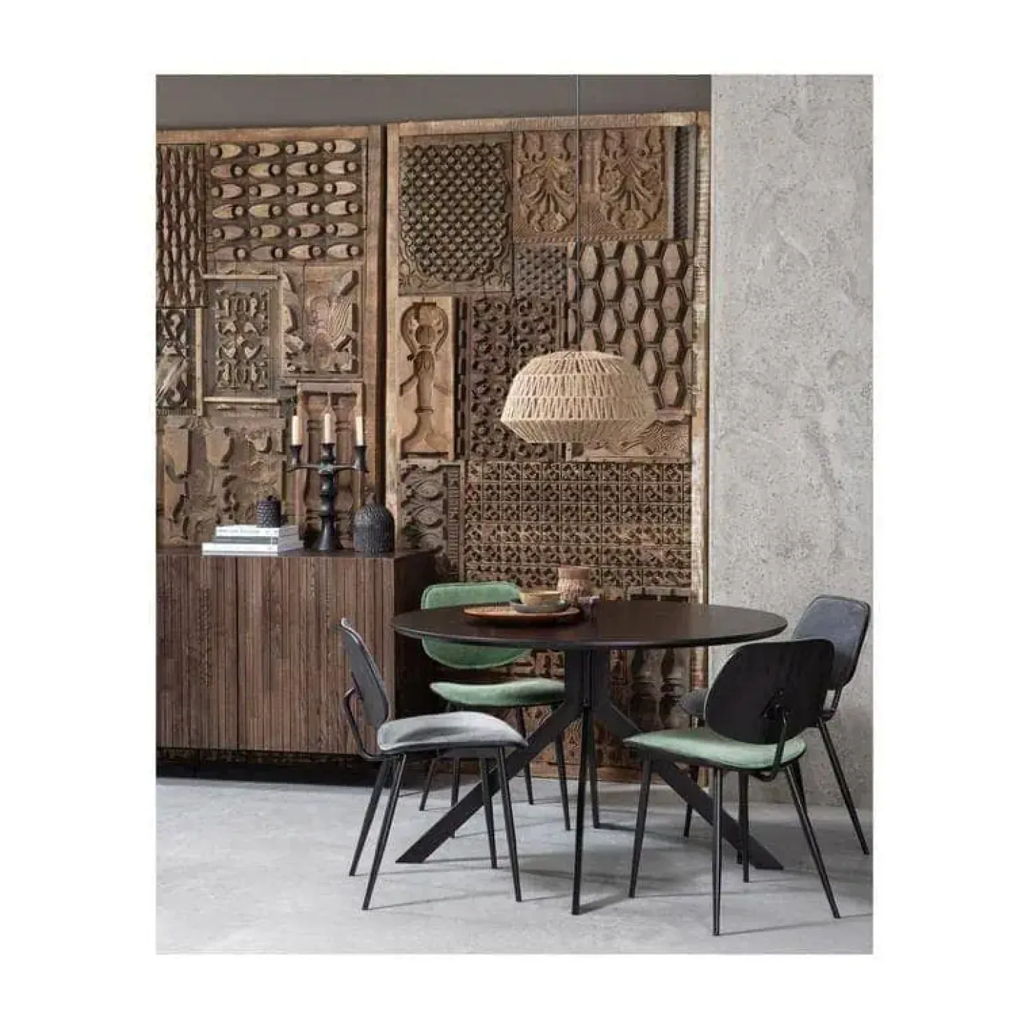 Bruno Ronde Eettafel zwart 120cm